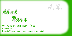 abel marx business card